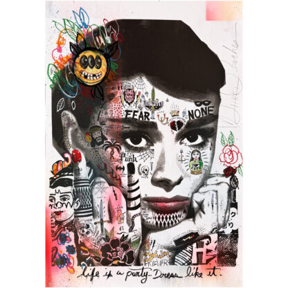 Audrey Hepburn "Life is a Party...Dress Like It"- Print