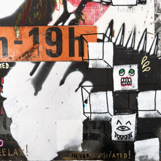 Often Imitated, Never Duplicated - Original artwork on street sign
