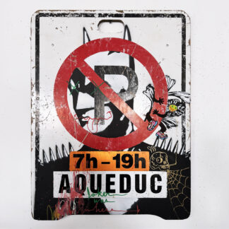 Joker Was Here - Original artwork on street sign